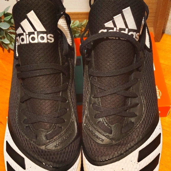 Adidas Black and White Sports Cleats - Picture 2 of 8